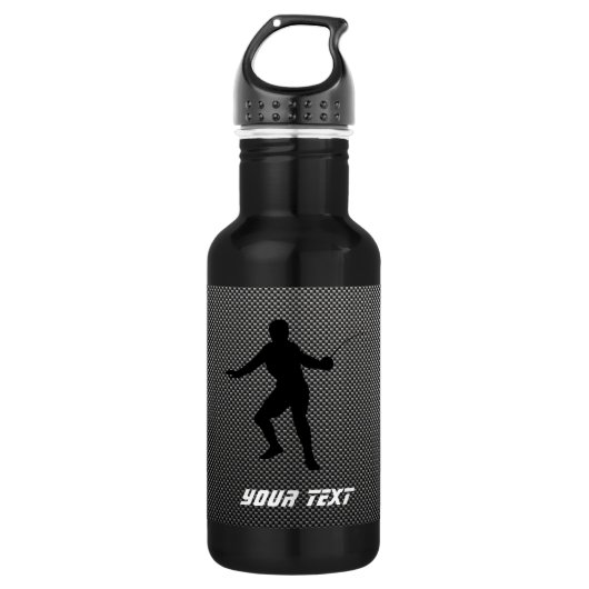 Kohlenstofffaser sieht Silhouette erkennen aus Trinkflasche (Vorderseite)