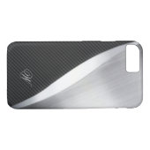 Kohlenstofffaser und Brushed Metal 02 Case-Mate iPhone Hülle (Rückseite (Horizontal))