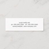 Kohlenstofffaser und -metall mini visitenkarte (Rückseite)