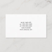 Kohlenstofffaser und -metall visitenkarte (Rückseite)