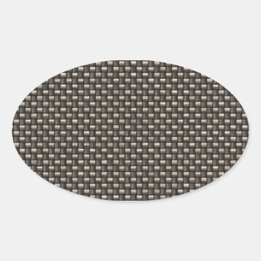 Kohlenstofffasermuster (Imitate) Ovaler Aufkleber (Vorderseite)