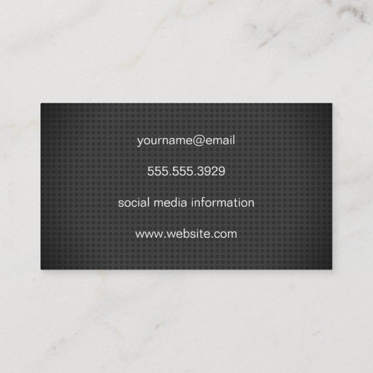 Kohlenstofffasermuster Visitenkarte (Rückseite)