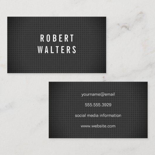 Kohlenstofffasermuster Visitenkarte (Vorne/Hinten)