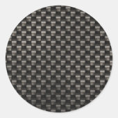 Kohlenstofffaserstruktur Runder Aufkleber (Vorderseite)