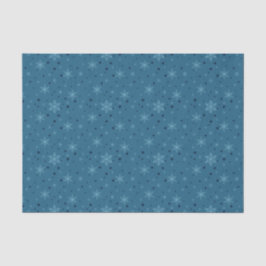 Kohlenstoffglocken & Blue Bow Snowflakes Seidenpapier