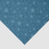 Kohlenstoffglocken & Blue Bow Snowflakes Seidenpapier (Ausschnitt)