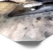 Kohlenstove in der Küche Poster (Ecke)