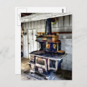 Kohlenstove in der Küche Postkarte (Vorne/Hinten)