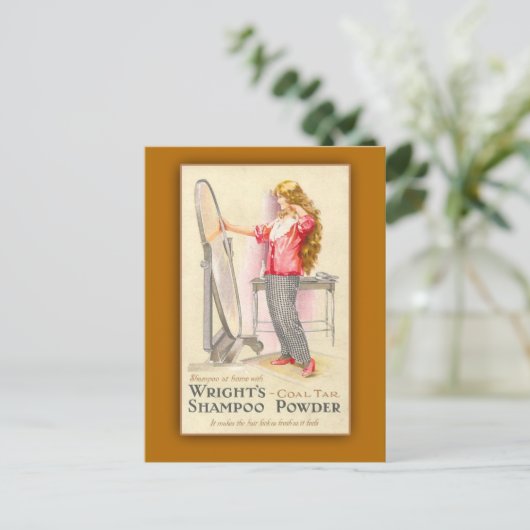 Kohlenteer Shampoo Pulver Art Cards Postkarte (Stehend Vorderseite)