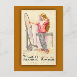 Kohlenteer Shampoo Pulver Art Cards Postkarte