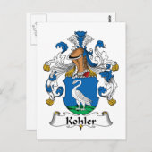 Kohler Familienwappen Postkarte (Vorne/Hinten)