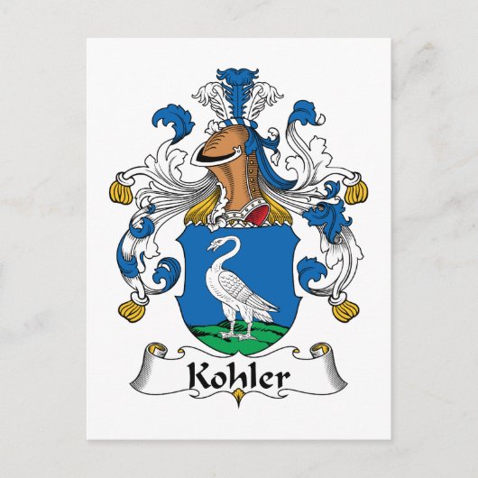 Kohler Familienwappen Postkarte (Vorderseite)