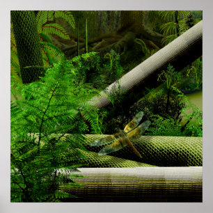 kohlestoffhaltiger Wald Poster