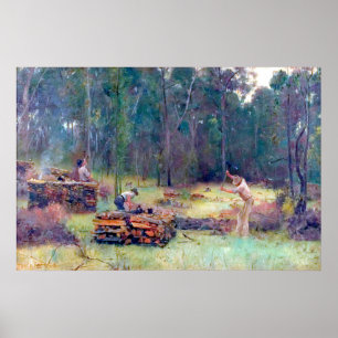 Kohleverbrenner Holzsplitter Tom Roberts 1886 Poster