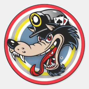 KOHLEWOLF RUNDER AUFKLEBER