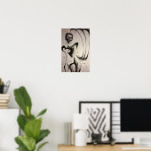 Kohlezeichnung Poster (Heimbüro)
