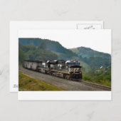 Kohlezug Postkarte (Vorne/Hinten)