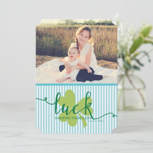 Kohlfisch-Glück Einladung (Stehend Vorderseite)