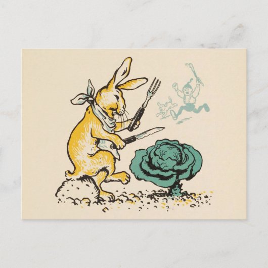 "Kohlkaninchen" Postkarte (Vorderseite)