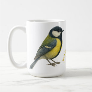 Kohlmeise Personalisierter Vogeltasse Kaffeetasse