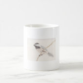 Kohlmeise Wasserfarbe gemalter Vogel Kaffeetasse (Mittel)