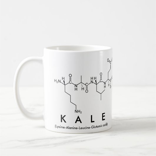 Kohlpeptid-Namen-Tasse Kaffeetasse (Links)