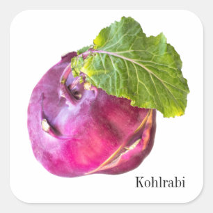 Kohlrabi Quadratischer Aufkleber