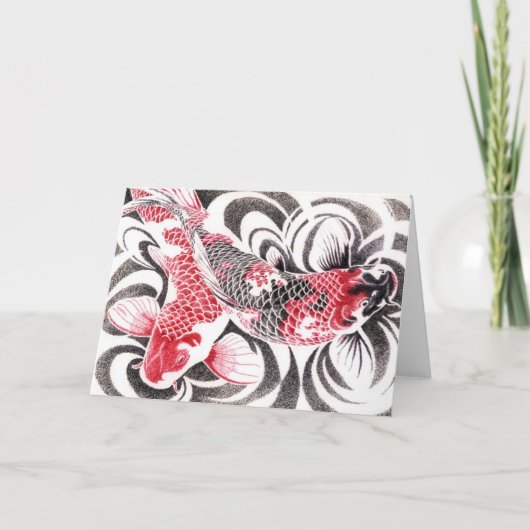 koi02greetingcard5,5by4 karte (Vorderseite)