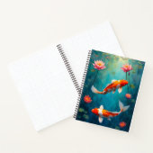 Koi and Waterlilies Pond Notizblock (Innenseite)