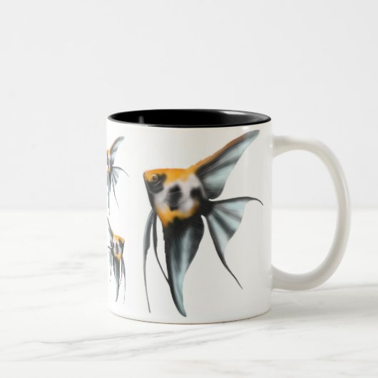 Koi Angelfish-Tasse Zweifarbige Tasse (Rechts)