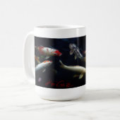 Koi Anstarren Kaffeetasse (Vorderseite Links)