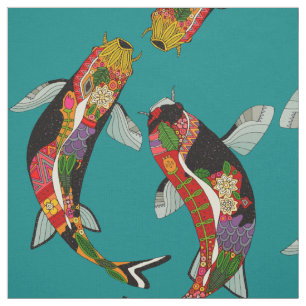 koi aquamarin stoff