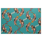 koi aquamarin stoff (Fat Quarter (45,7 x 55,9 cm))
