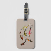 Koi-Aquarell Gepäckanhänger (Vorderseite Vertikal)