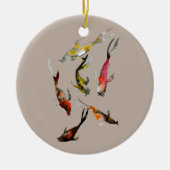 Koi-Aquarell Keramik Ornament (Vorne)