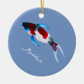 Koi Aquarell Keramik Ornament (Vorne)