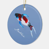 Koi Aquarell Keramik Ornament (Links)