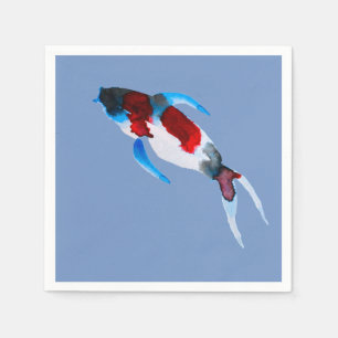 Koi Aquarell Kunst Serviette