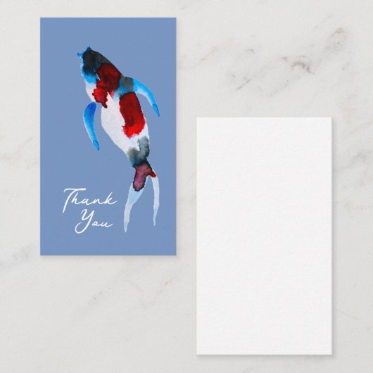Koi Aquarell Mitteilungskarte (Vorne/Hinten)
