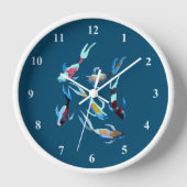 Koi Aquarell Uhr (Vorderseite)