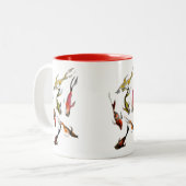 Koi-Aquarell Zweifarbige Tasse (Vorderseite Links)