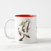 Koi-Aquarell Zweifarbige Tasse (Links)