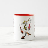 Koi-Aquarell Zweifarbige Tasse (Mittel)