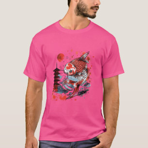 Koi Asian Carp Koi Fisch Japanischer Teich Lover P T-Shirt