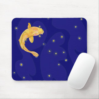 Koi auf Dunkelblau Mousepad