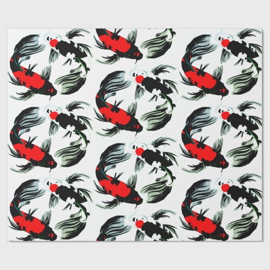 Koi Balance Wrapping Paper Geschenkpapier (Flach)