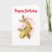 Koi Birthday Karte (Vorderseite)