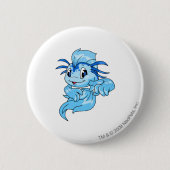 Koi Blau Button (Vorderseite)