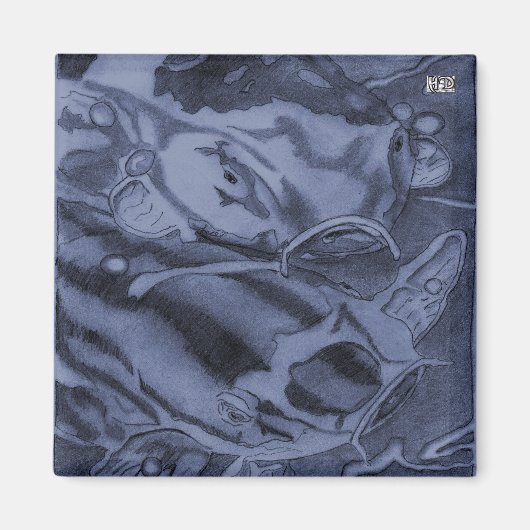 Koi (blau) magnet (Vorne)