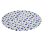 Koi Blossom Crest: Serene Blue Edition Schneidebrett (Ecke)